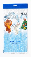 Скатерть НГ 120х180 Зимовье в инд.уп.